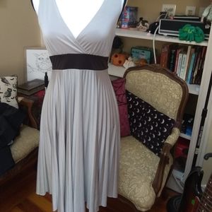 Silver Gothic Flowy Skater Dress